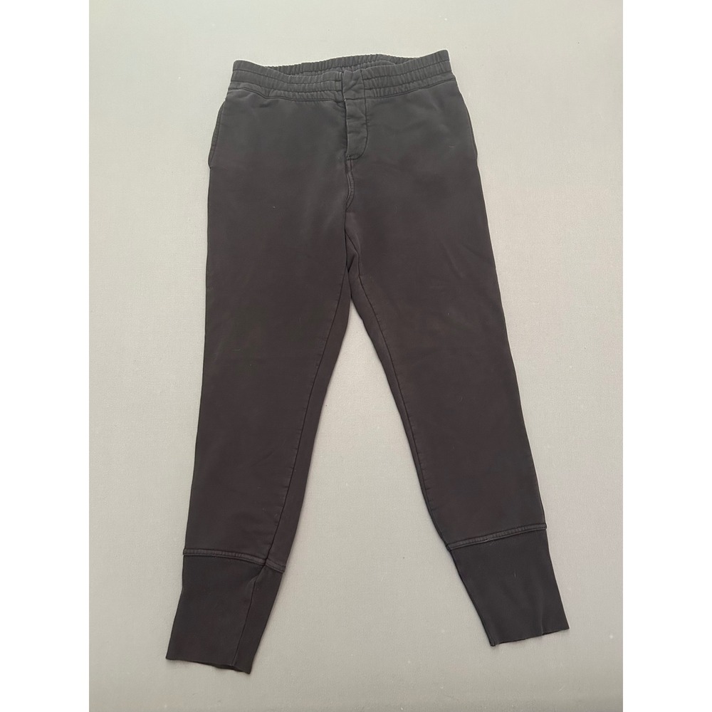 Free People Movement Joggers Washed Black Snap Fly French Terry Sweatpants - Med